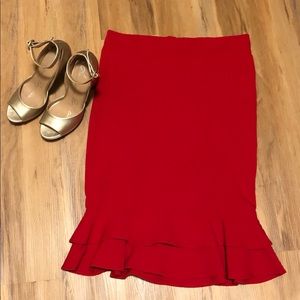 Red skirt